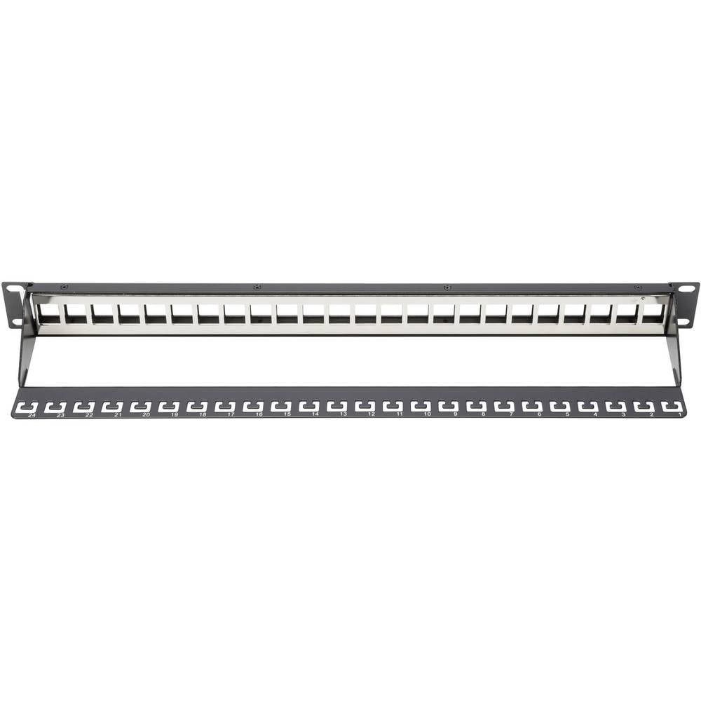 Panneau de brassage Premium Digitus DN-91411 châssis acier 24 ports haute densité 1U