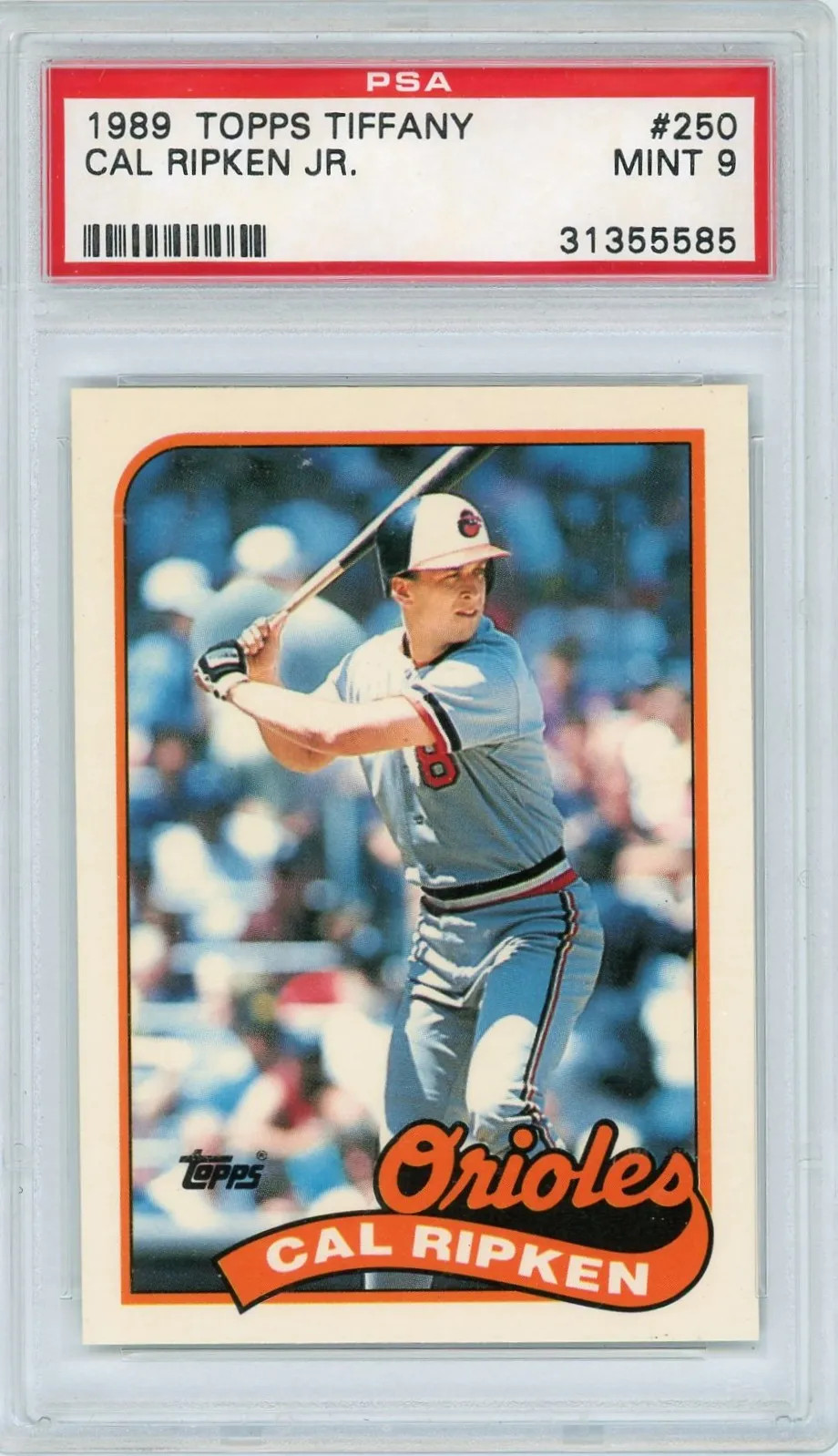 Cal Ripken Jr. #250 Baseball Cards 1989 Topps Tiffany trading card — raw and PSA graded price guide