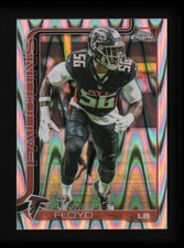 2025 Topps Chrome Leonard Floyd RayWave Refractor #18 Atlanta Falcons
