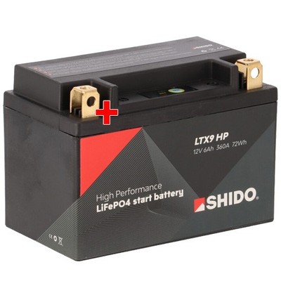 Batterie für Kawasaki Z 900 SE SE ABS ZR900FMA 2023 Shido Lithium YTX9-BS HiPo