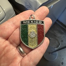 Mexican Flag Vintage Guadalupe Pendant Keychain