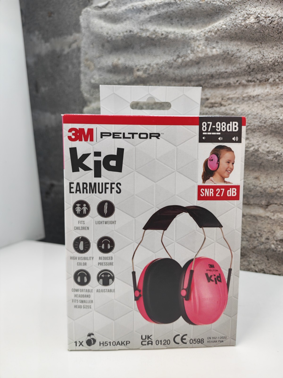 3M Peltor Kid Earmuffs H510AKP Pink Hearing Protection SNR 27dB