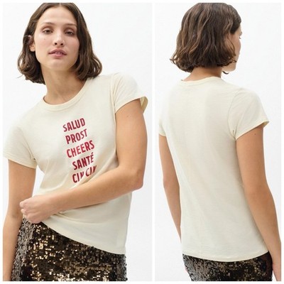 NWT Rag & Bone $138 Cheers Tee In Ivory Size: XS