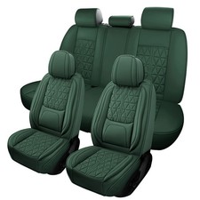 Universal Pu Leather Car Seat Covers Full Set Front Rear Cushion Auto Truck Suv