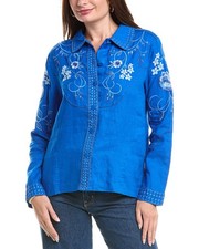 Johnny Was Western Linen Jacket Women's