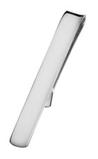 Orton West Mens Plain Tie Bar - Silver