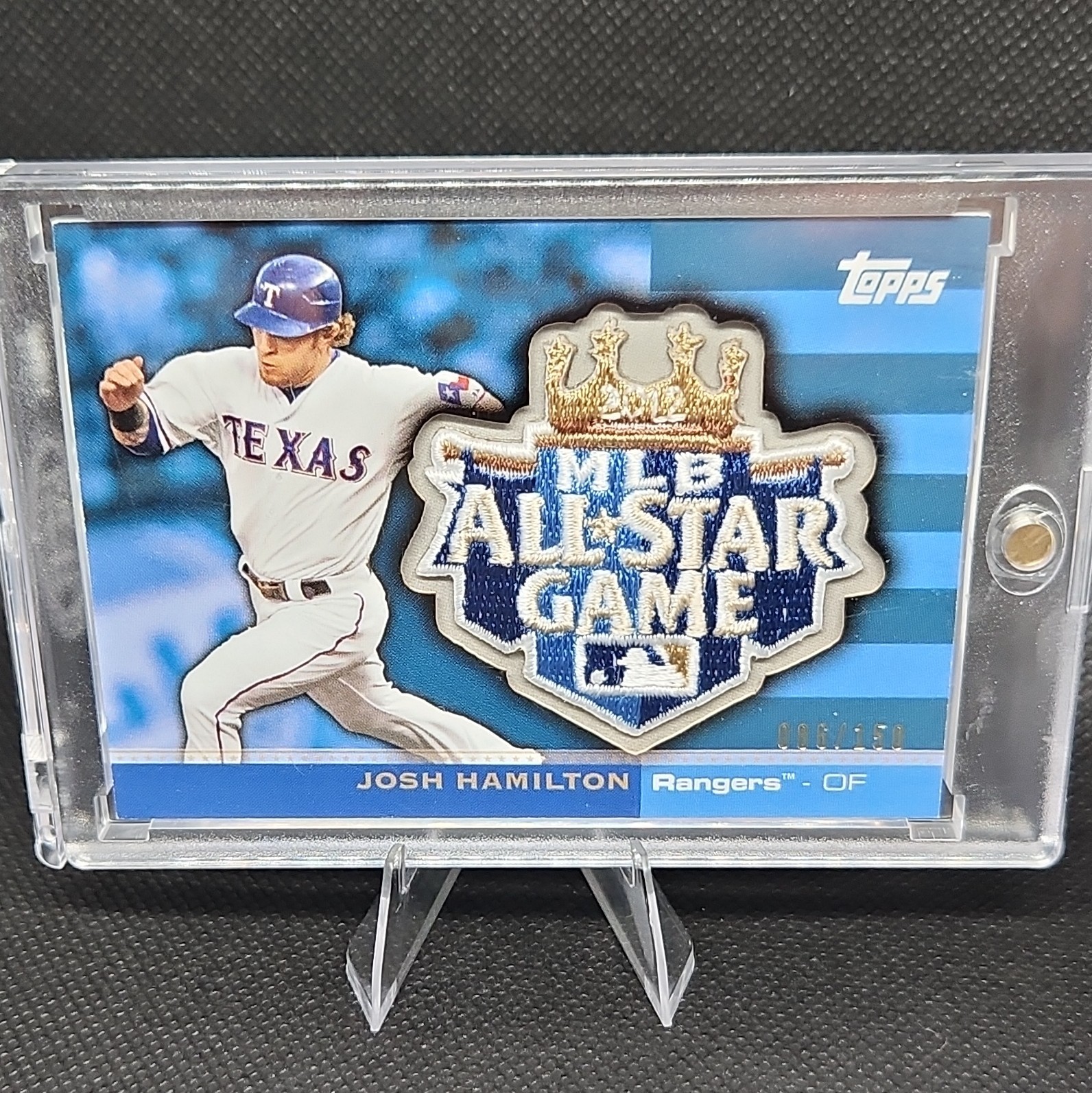 Topps 2012 All-Star Game Josh Hamilton Texas Rangers Patch Insert #ASP-3 /150
