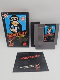Hogan's Alley Nintendo NES Complete in Box CIB Black Box Hangtab TESTED &WORKING