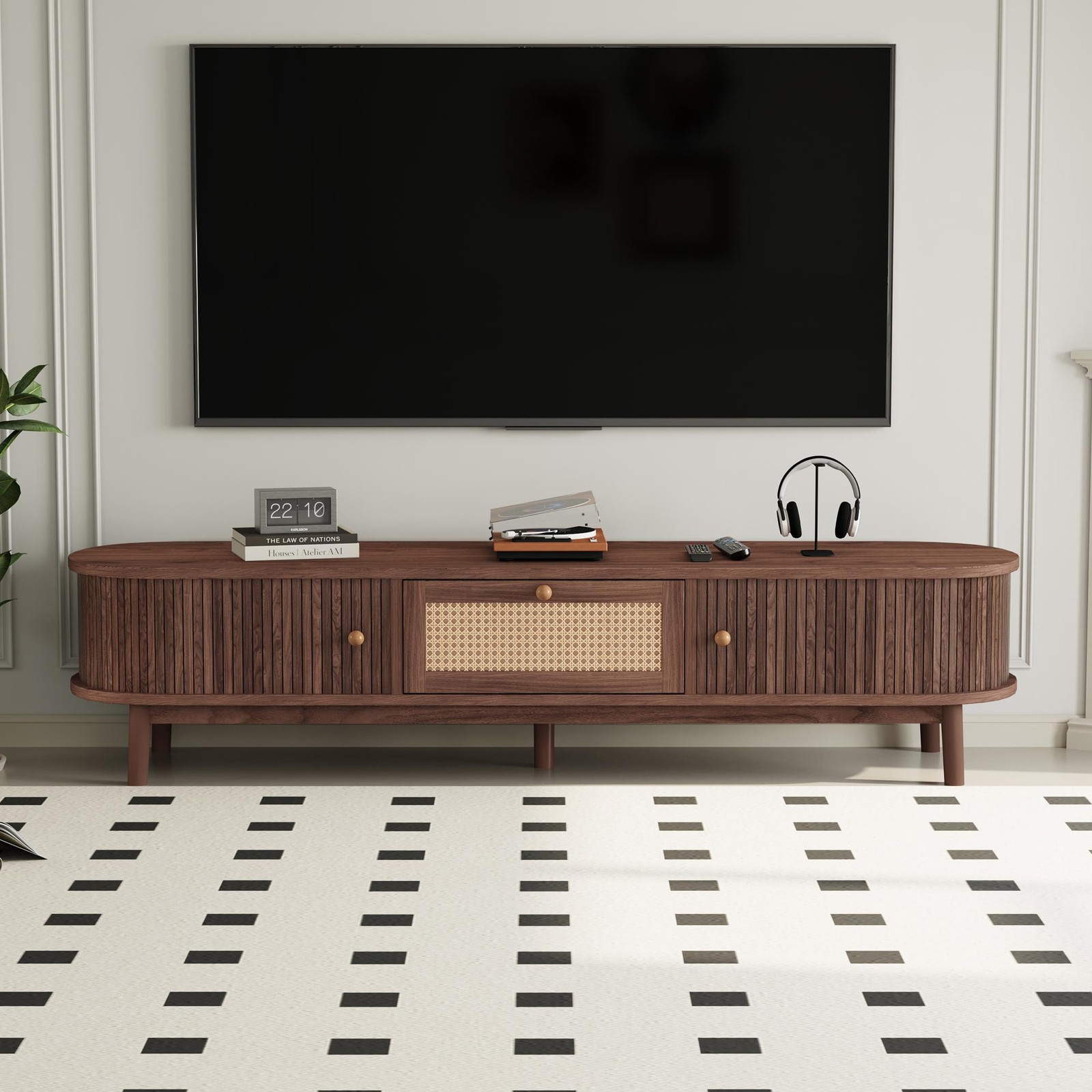 For 75" Tvs, Dark Brown