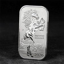 2026 Year of the HORSE RECTANGULAR 1oz .9999 1 Silver Bullion Coin