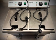 Bartscher Elektro-Doppel-Fritteuse mit Fettab...