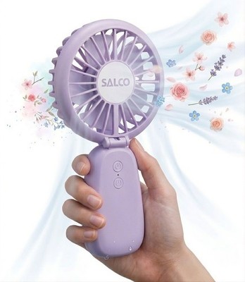 Salco mobiler USB Hand-Ventilator, 2 Stufen, faltbar, inkl. USB-Ladekabel