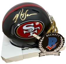 NAVORRO BOWMAN SIGNED SF 49ERS RIVALRY MINI HELMET BECKETT COA 4W429912