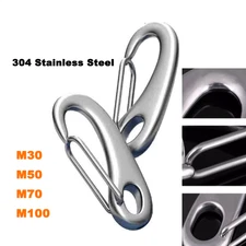 M30 M50 M70 M100 Carabiner Spring 304 Stainless Steel Loaded Snap Clip Hook