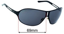 SFx Replacement Sunglass Lenses fits Prada SPR51H - 69mm Wide