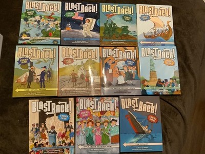 New BLAST BACK Series Set of 11 Non Fiction Readers HB Homeschool, History 