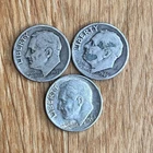 Silver Dimes Roosevelt 90% (1946-1964) Lot Of 3 U.S Mint FREE SHIPPING dd