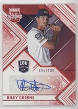 2018 Elite Extra Edition 18U National Team Signatures Red Riley Greene Auto 1kk