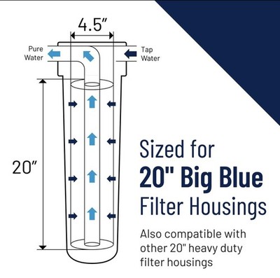 Pentair GAC-20BB Big Blue Carbon Water Filter, 20-Inch, Heavy Duty Granular A...