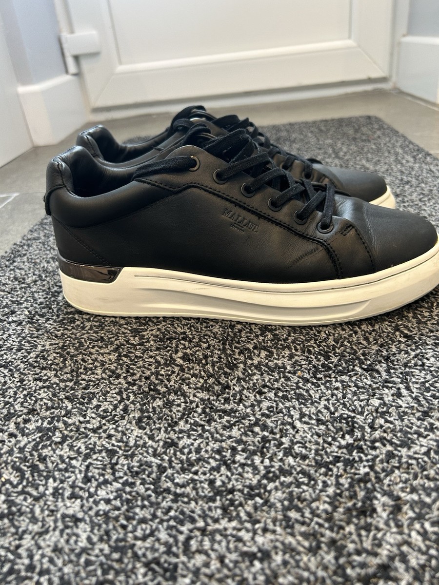 MALLET Mens Black White Grftr Trainers UK UK
