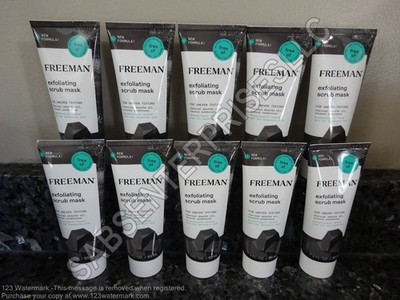 10 Freeman EXFOLIATING SCRUB MASK for Uneven Texture Charcoal & Coconut 3 FL oz.