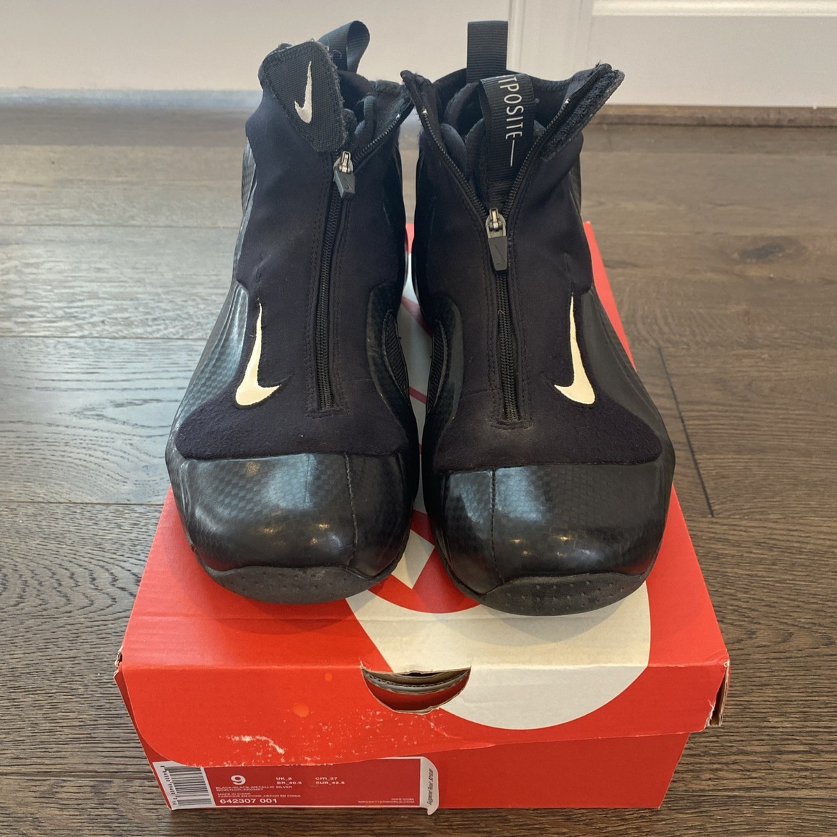 靴 27cm Nike air flightposite 2014 black Nike Air Flightposite 2014 Carbon Fiber Black Noir Metallic Silver