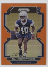 2021 Panini Prizm Rookie Orange Prizm 193/249 Nahshon Wright #438 00am