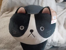 Rare Daiso Japanese Black&White Stuffed Cat Hug Pillow 2.13ft X 11.02in X 9.44in