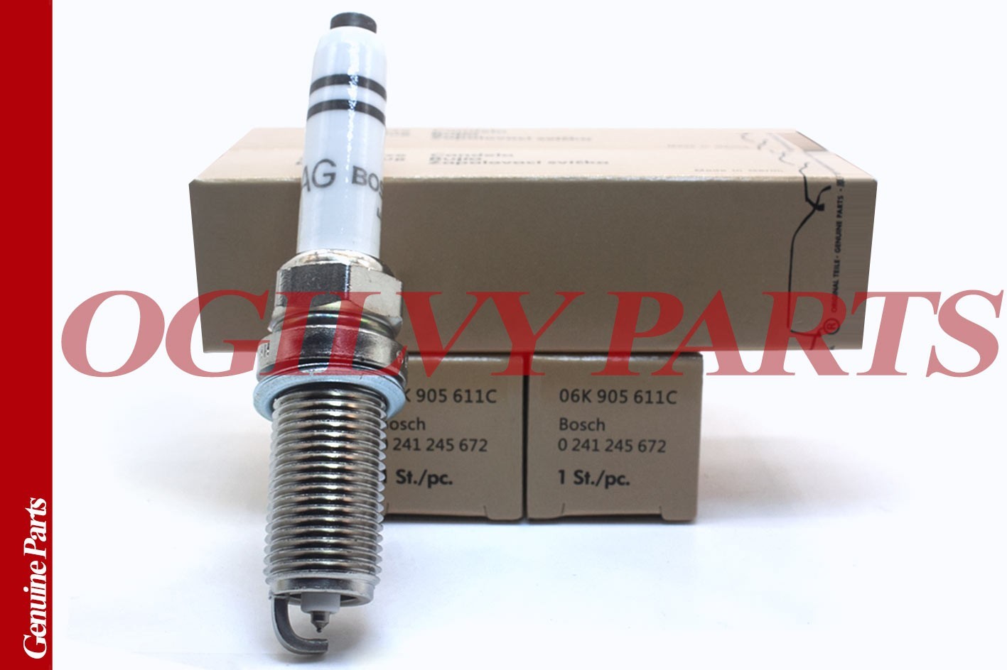 New 06K905611C 4 OEM Spark Plugs For Golf Tiguan Audi A4 A5 A6 A7 Q5 Q7 2.0T