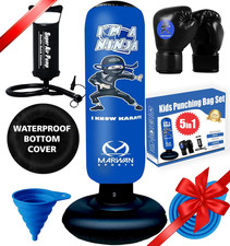 5-In-1 Inflatable Punching Bag for Kids &ndash; 63" Karate Toy Set with Boxing Gloves,