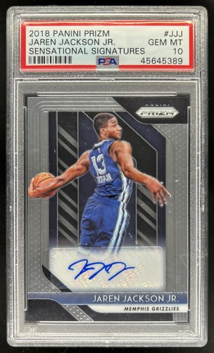 2018-19 Panini Prizm Jaren Jackson Jr. Rookie Auto RC #RS-JJJ Grizzlies PSA 10
