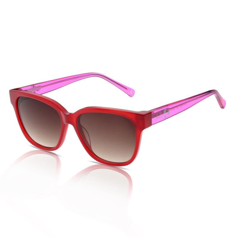 Joules Sunglasses Women's Elder JS7078 206 Milky Shiny Red/Brown Gradient
