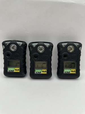 3 MSA Altair H2S gas detector Used. No Charging Cable Untested