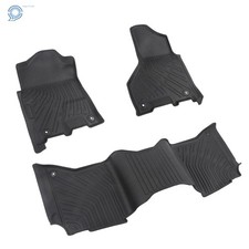 Tpe Blk 3pcs All Weather Car Floor Mats Liners For Dodge Ram 2500 3500 2019-2025