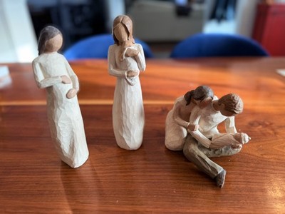Willow Tree New Life, Angel of Mine, Cherish - Lot of 3 statuettes 