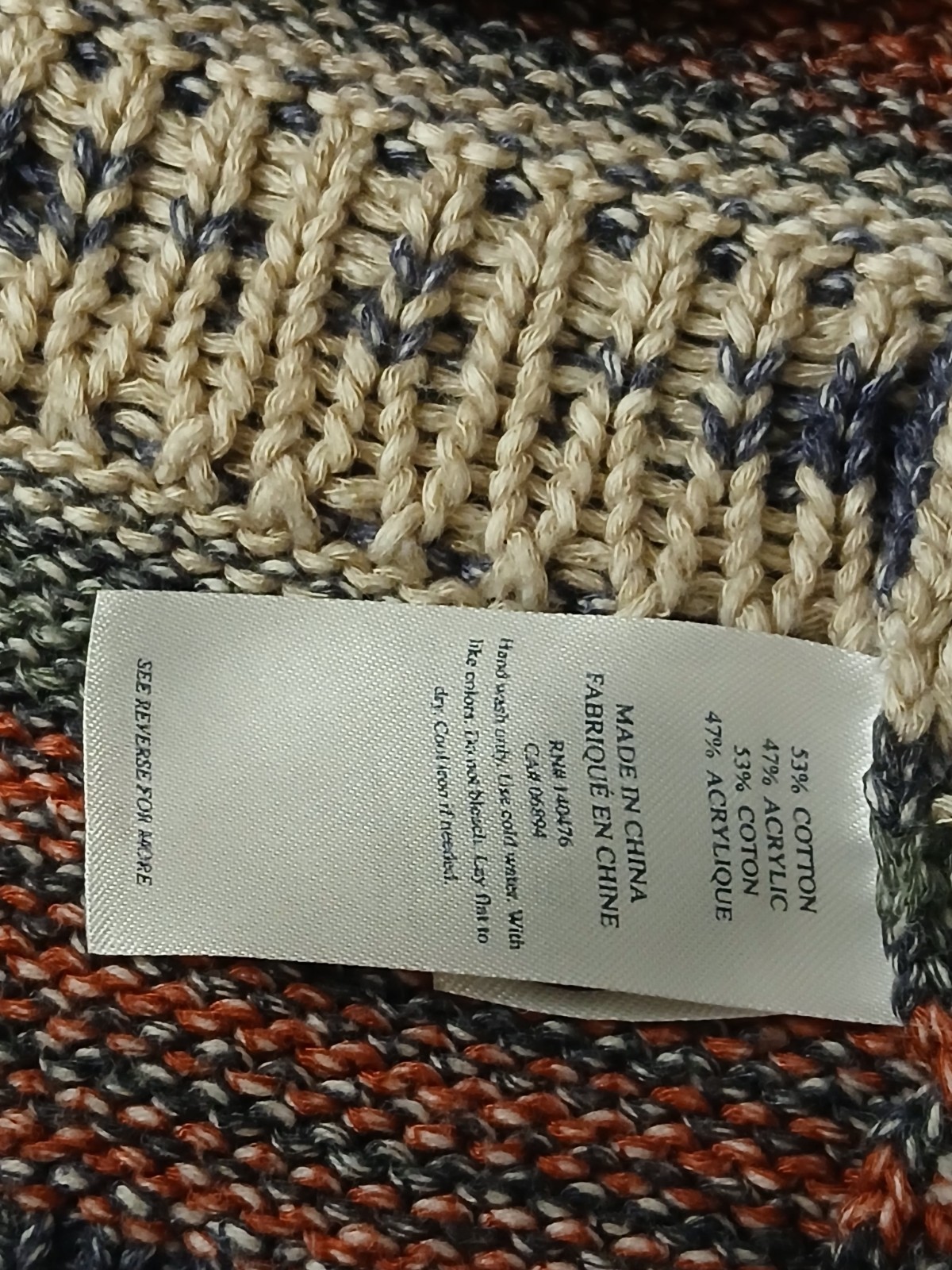 Faherty Thunderbird Serape Jacquard Button Knit C… - image 10