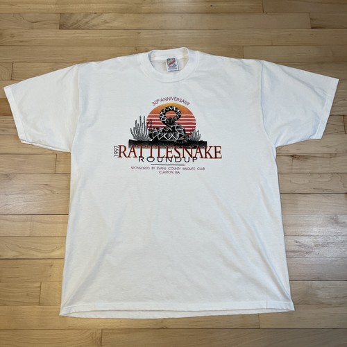 Vintage 1997 Rattlesnake Roundup Shirt Extra Large Clayton, GA