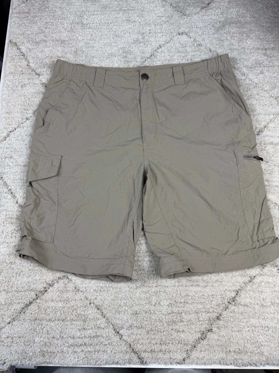 Columbia Mens Omni-Shade Hiking Khaki Chino Shorts Size W36 | Outdoor Hikin