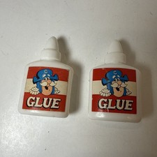 Vintage Cap'n Crunch Mini Figure Cereal Toy Prize 2" Premium Glue Lot Of 2 1980s