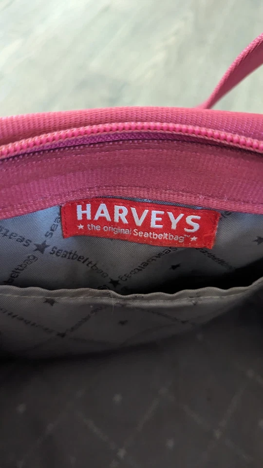 Harveys Cinturón de Seguridad Cartera Bolso de Hombro Rosa Doble Correa Cremallera Bolso Foto 4 de 4