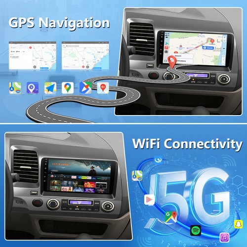 For Honda 2006-2015 Wireless Carplay Car Stereo Radio Navi WiFi GPS w/Cam - Picture 42 of 69