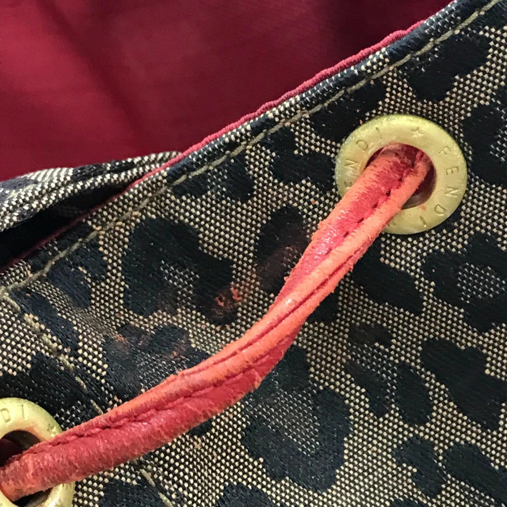 Fendi Leopard Pattern Backpack Rucksack Canvas/Le… - image 7