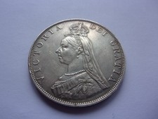 21DB39 Great Britain Victoria 1887 silver double florin