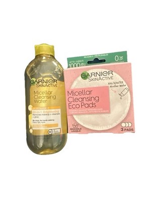 Garnier SkinActive Micellar Cleansing Water All in 1 Brightening 13.5 oz & Pads