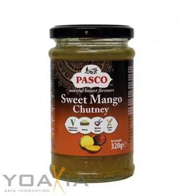 [ 320g ] PASCO Süßes Mango Chutney / Sweet Mango Chutney GLUTENFREI