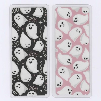 Halloween Ghosts Bookmark For Books, Set Of Two 2x5 Inch Spooky Gifts, Laminated