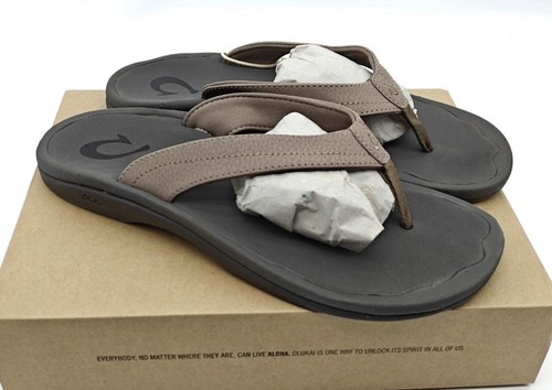 NIB OluKai Ohana Women's Size 9 Flip Flop Thong Sandals Taupe