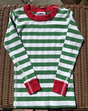 Hanna Andersson Boy Girl Sz 4 Pajama Top Green Red White 100 Organic Cotton New