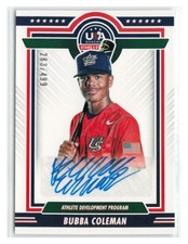 Bubba Coleman 2022 Panini Stars & Stripes USA Baseball Auto #/499 #ADP1-BC