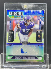 Dwight McGlothern 2024 NFL Contenders Optic /75 Blue Rookie Ticket Auto Vikings